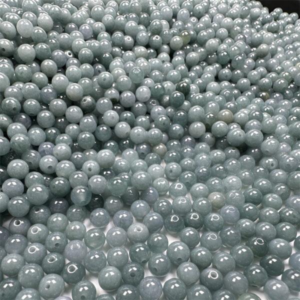 50 pcs / 100 pcs 5.5 mm round shape genuine natural light blue jadeite bead - Image 7