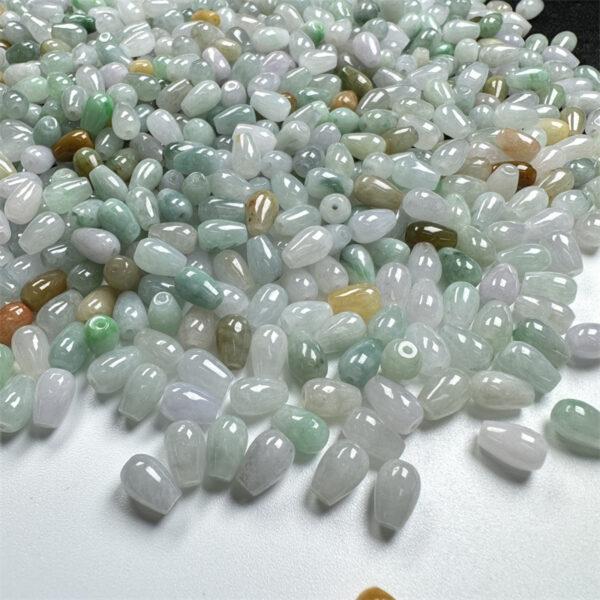 50 pcs 8.5 mm droplet shape genuine natural colorful jadeite bead - Image 7