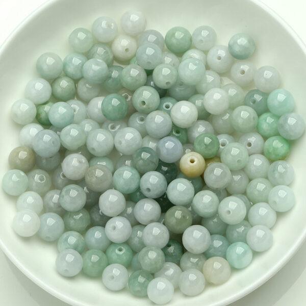 100 pcs round shape genuine natural jadeite bead, jade bead - Image 2