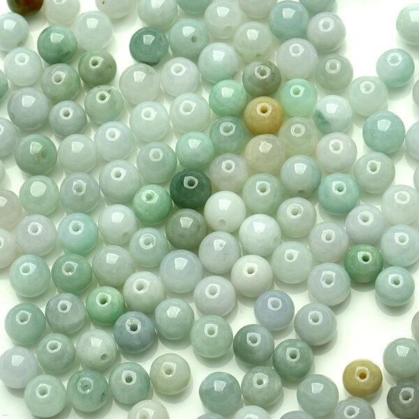 100 pcs round shape genuine natural jadeite bead, jade bead - Image 3