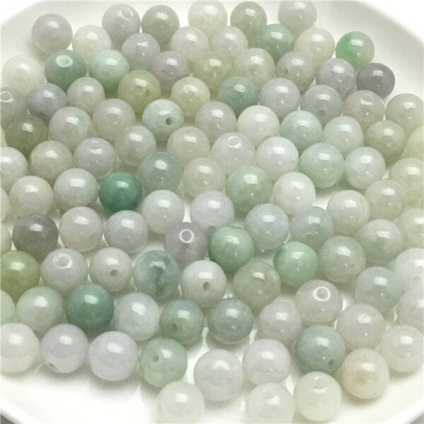 100 pcs round shape genuine natural jadeite bead, jade bead - Image 4