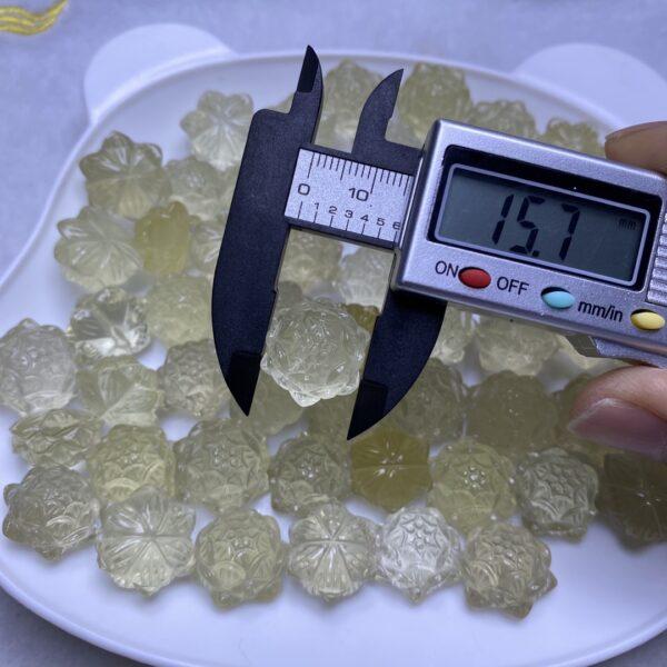 10 pcs lotus flower shape high quality light yellow natural citrine bead - Image 3