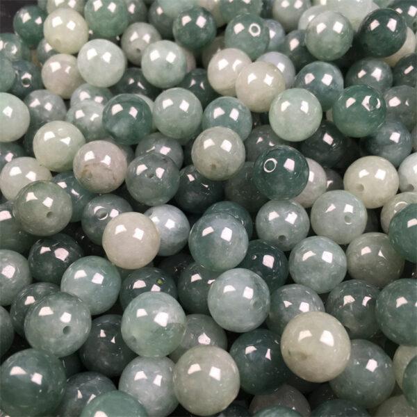 10 pcs / 20 pcs 12mm round shape genuine natural oily green jadeite bead, jade bead - Image 4