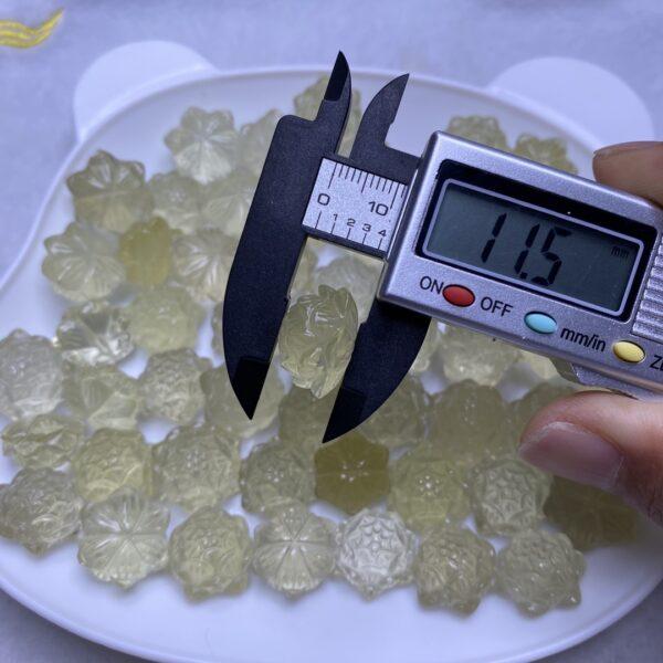 10 pcs lotus flower shape high quality light yellow natural citrine bead - Image 4