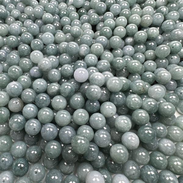 20 pcs / 50 pcs 10mm round shape genuine natural icy blue jadeite bead, jade bead - Image 7