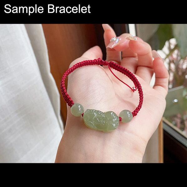 fine pixiu shape genuine natural green nephrite jade charm pendant bead - Image 8