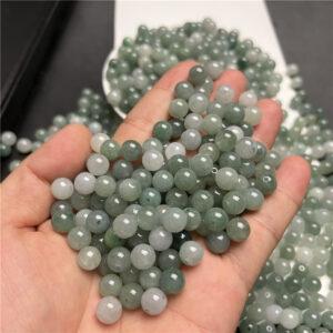 20 pcs / 50 pcs round shape genuine natural jadeite bead, jade bead