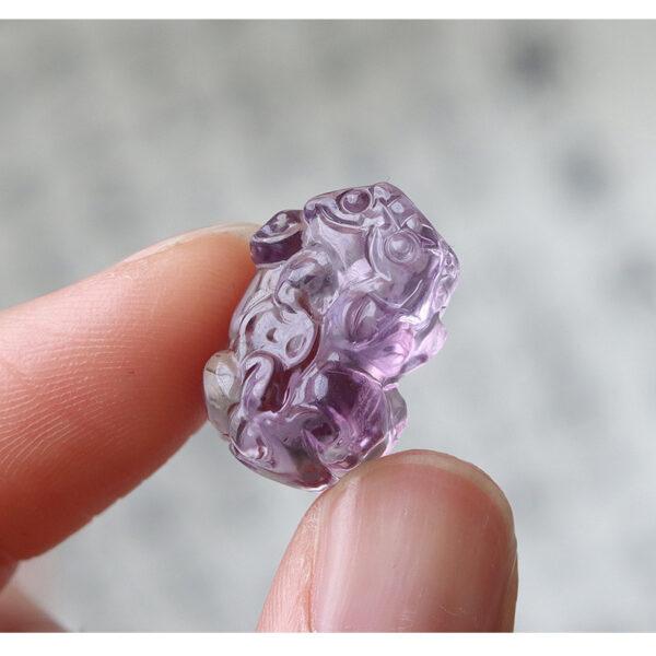 nice pixiu shape amethyst bead - Image 5