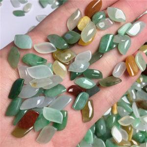 10 pcs oval shape genuine natural icy colorful jadeite bead, jade bead, ring gemstone, pendant gemstone
