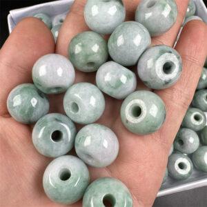5 pc / 10 pcs rondelle shape genuine natural jadeite bead, jade bead