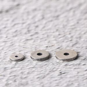 gasket shape s925 sterling silver bead, oxidized silver bead