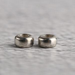simple ring shape s925 sterling silver bead, oxidized silver bead