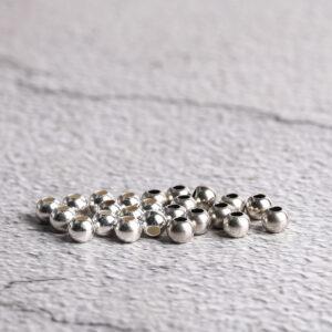 simple round shape big hole s925 sterling silver bead