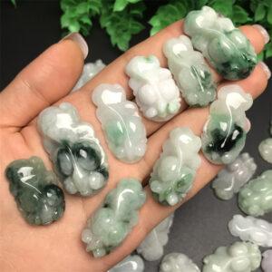 cute golden fish shape genuine natural colorful jadeite charm, jade koi charm bead