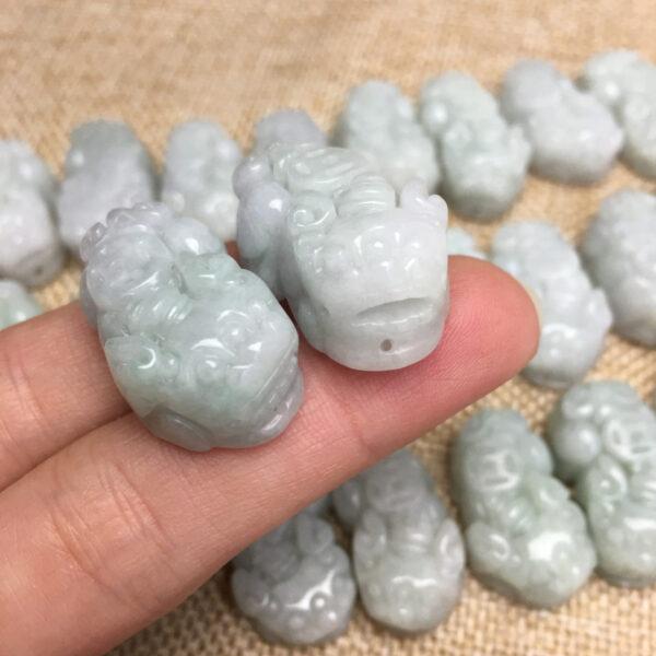pixiu beast shape genuine natural jadeite charm, jade animal charm bead - Image 2