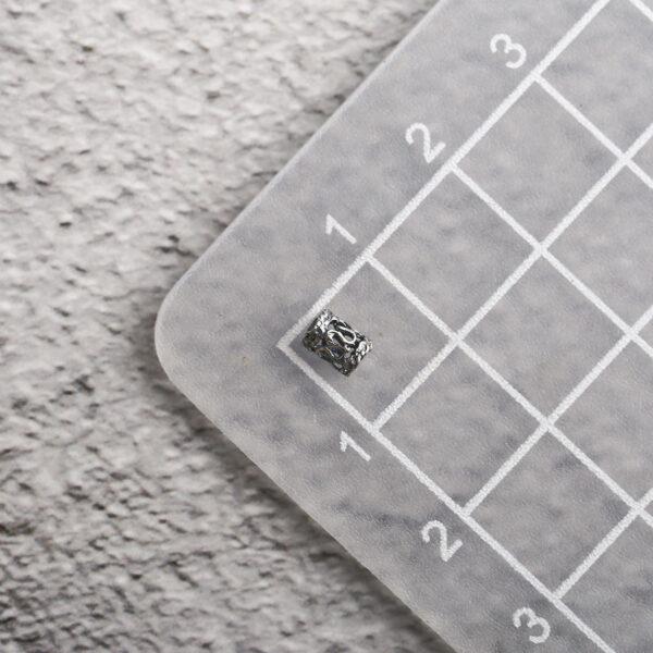 hollow flower pattern tube shape s925 sterling silver bead, oxidized silver bead - Image 2