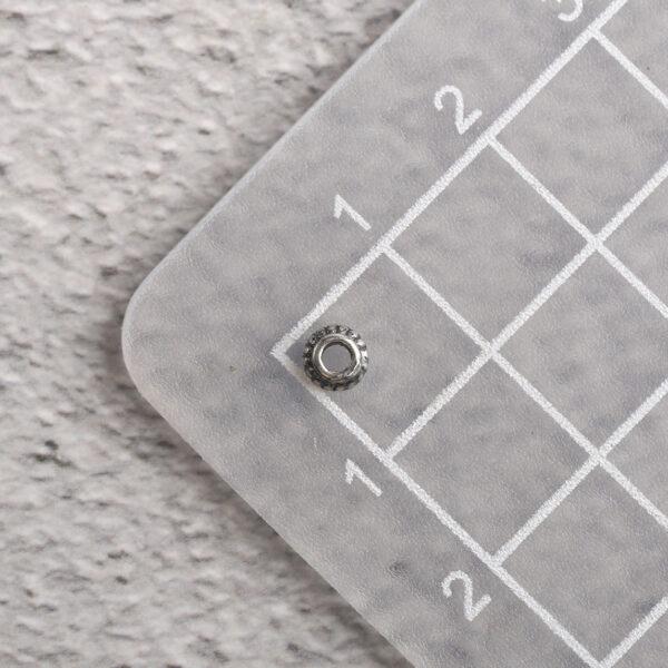 twist texture oval shape s925 sterling silver bead, oxidized silver bead - Image 2