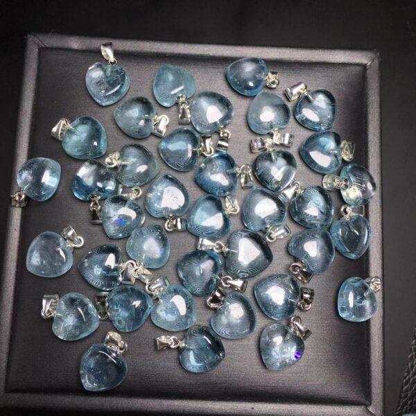 nice heart shape natural topaz charm - Image 3