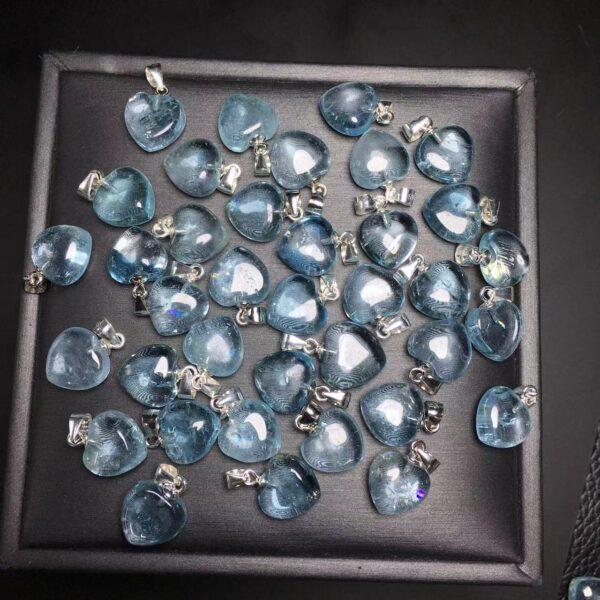 nice heart shape natural topaz charm - Image 4
