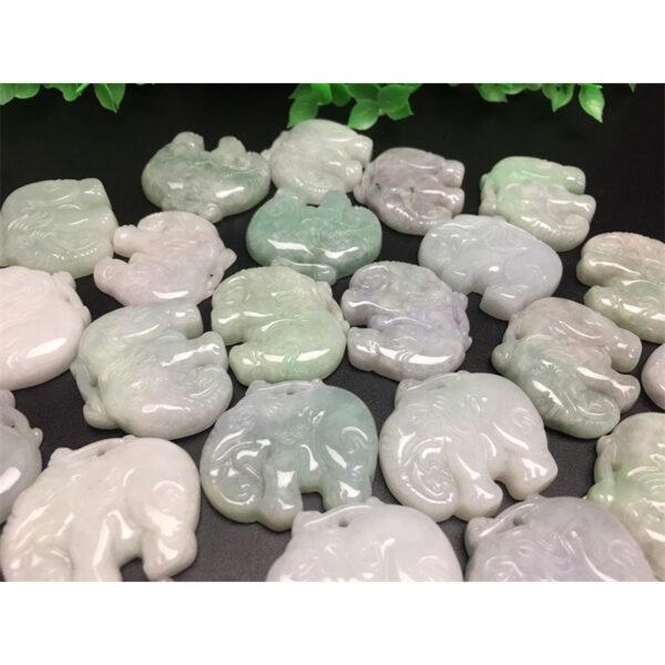 nice elephant shape genuine natural jadeite charm, jade charm bead - Image 4