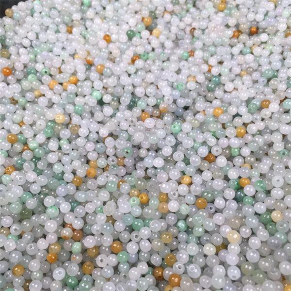 small round shape genuine natural colorful jadeite bead, jade bead - Image 5