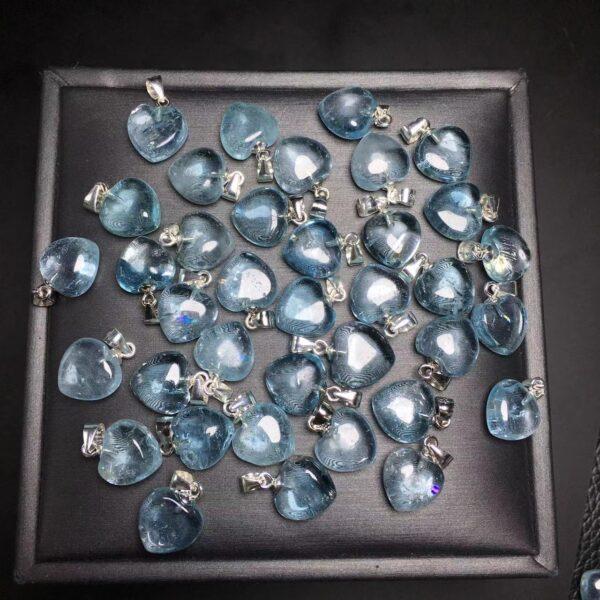nice heart shape natural topaz charm - Image 5