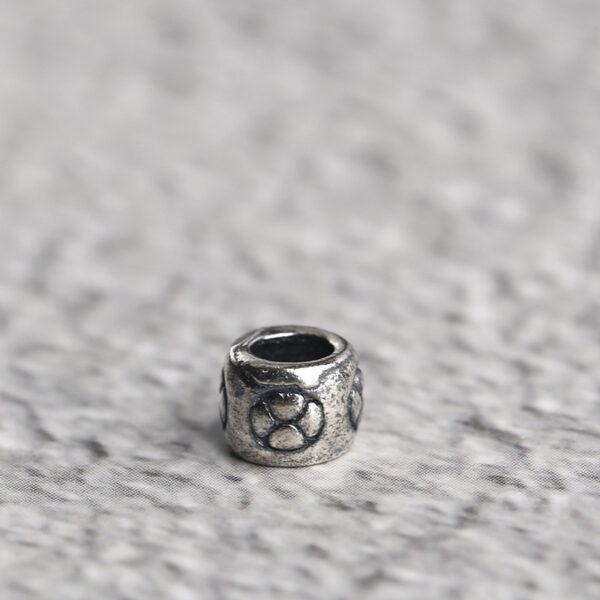 flower pattern ring shape s925 sterling silver bead, oxidized silver ring bead - Image 7