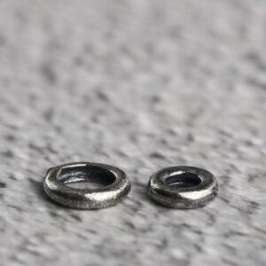 ring shape s925 sterling silver bead, oxidized silver jump ring bead