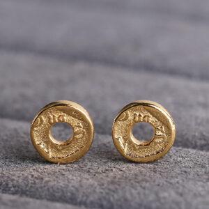 simple rondelle shape gild s925 sterling silver bead, golden rondelle bead