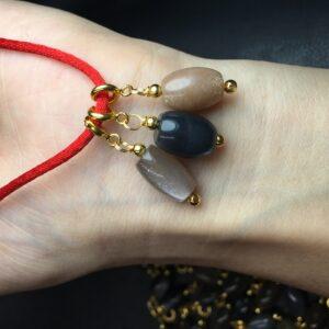 barrel shape natural black gold sun stone bead charm