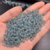 small round shape natural icy blue jadeite bead