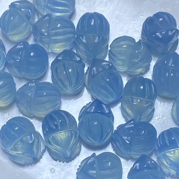 cute fox shape natural Aquamarine bead