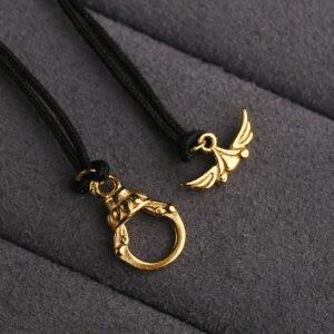 flower pattern gild s925 sterling silver OT toggle clasp bead, golden toggle clasp bead