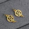 round shape gild s925 sterling silver connector bead, golden connector finding