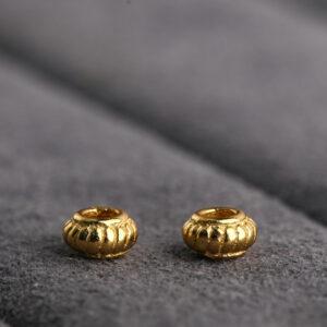 lantern shape gild s925 sterling silver bead, golden lantern bead