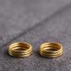 Coil shape gild s925 sterling silver bead, golden coil bead