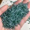50-pieces small round shape natural icy blue jadeite bead