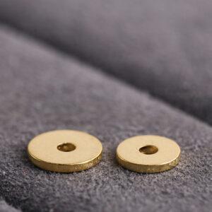 simple gasket shape gild s925 sterling silver bead