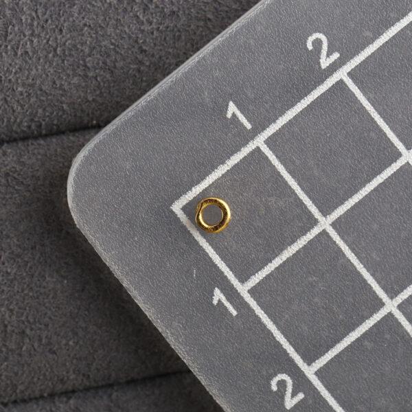 simple rondelle shape s925 sterling silver bead, golden bead - Image 2