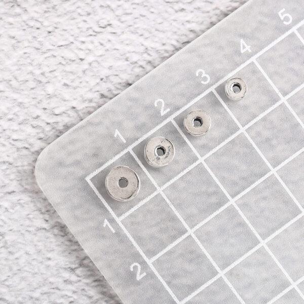 simple gasket shape s925 sterling silver bead,  silver round bead - Image 2