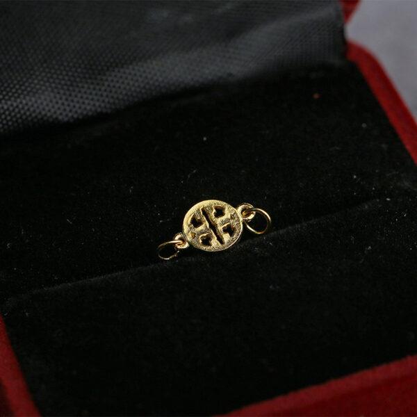 round shape gild s925 sterling silver connector bead, golden connector finding - Image 5