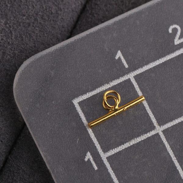 OT shape gild s925 sterling silver connector bead, golden findings - Image 6