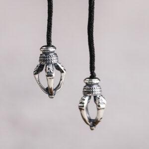 retro hollow flower shape s925 sterling silver clasp bead, oxidized silver flower clasp