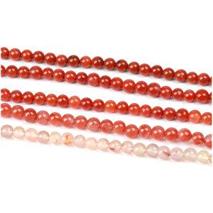 round shape high quality natural red orange agate bead