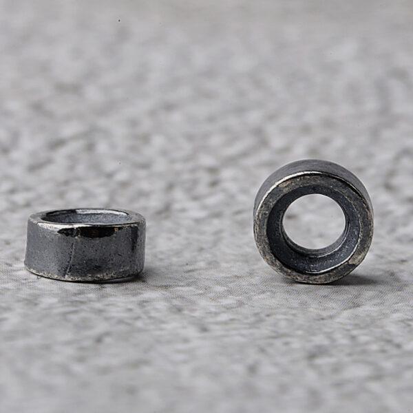 simple ring shape s925 sterling silver bead, oxidized silver ring bead