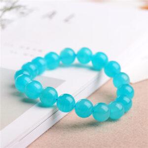 5mm - 11mm round shape 7A genuine natural amazonite beaded bracelet