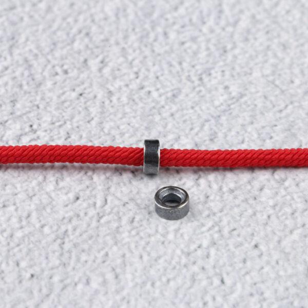 simple ring shape s925 sterling silver bead, oxidized silver ring bead - Image 2