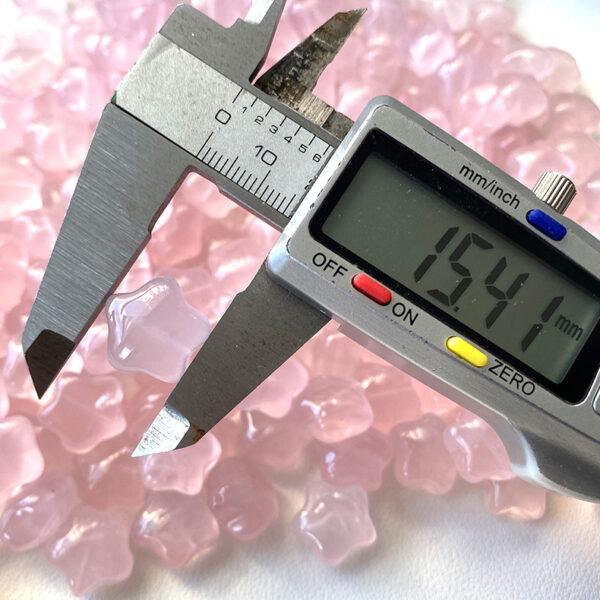 2 pcs / 5 pcs fat star shape natural amethyst and rose quartz bead - Image 5