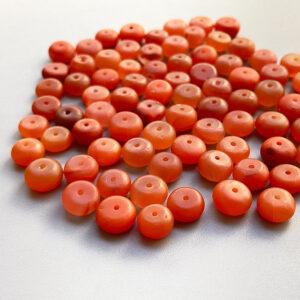 rondelle shape 3A natural red agate bead, red agate spacer bead