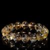 5mm - 11mm round shape genuine natural yellow azeztulite Quartz beaded bracelet